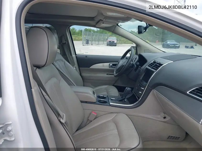 2013 Lincoln Mkx VIN: 2LMDJ6JK8DBL42110 Lot: 45692615