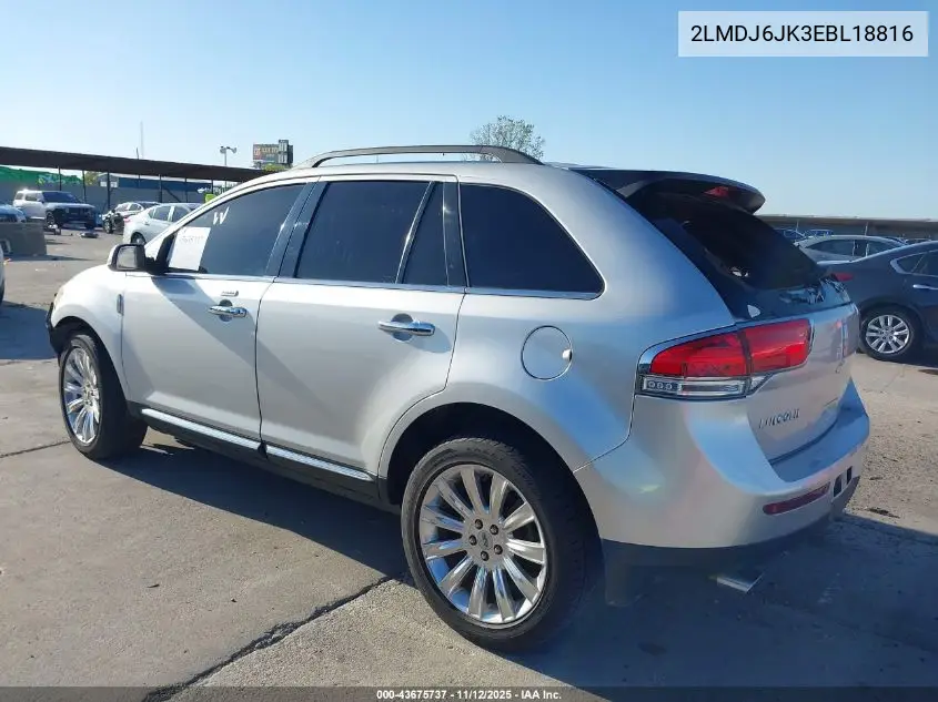 2LMDJ6JK3EBL18816 2014 Lincoln Mkx