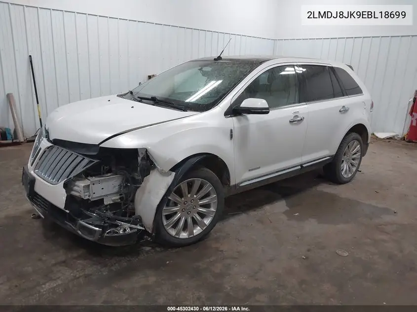 2014 Lincoln Mkx VIN: 2LMDJ8JK9EBL18699 Lot: 45302430
