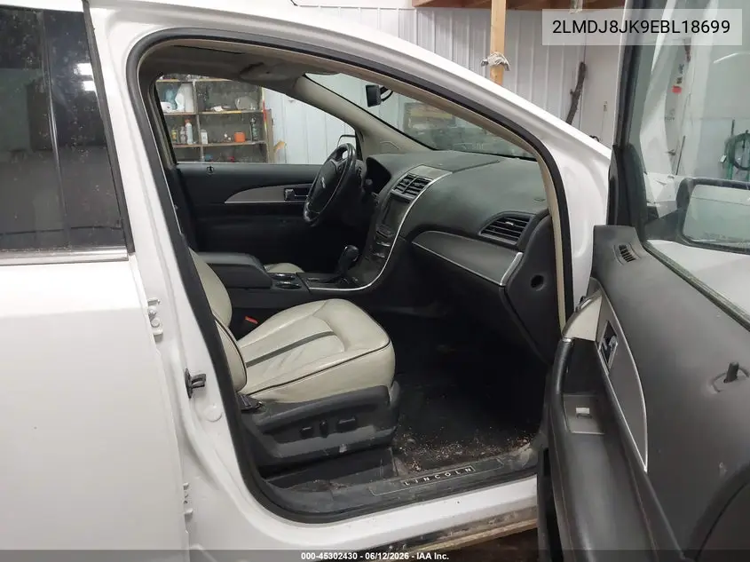 2014 Lincoln Mkx VIN: 2LMDJ8JK9EBL18699 Lot: 45302430