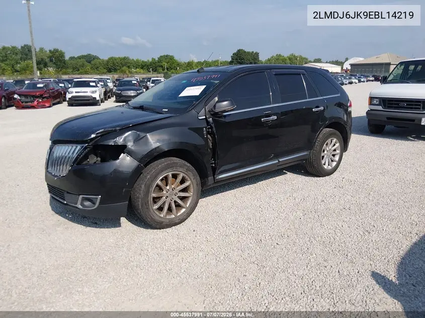 2014 Lincoln Mkx VIN: 2LMDJ6JK9EBL14219 Lot: 45537991