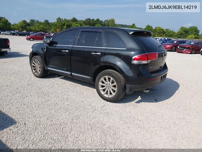 2014 Lincoln Mkx VIN: 2LMDJ6JK9EBL14219 Lot: 45537991