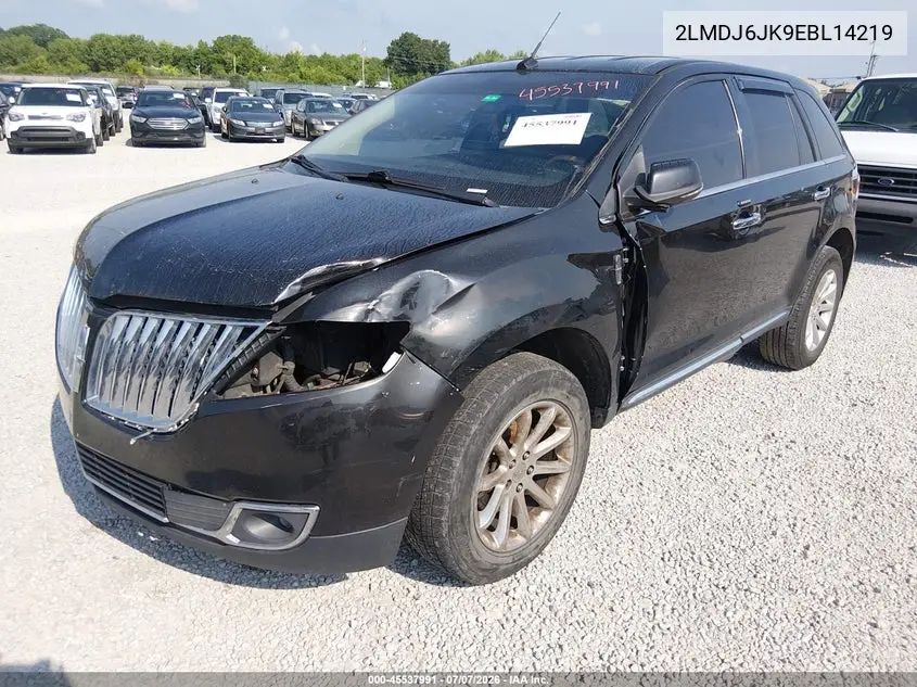 2014 Lincoln Mkx VIN: 2LMDJ6JK9EBL14219 Lot: 45537991