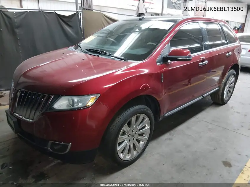 2014 Lincoln Mkx VIN: 2LMDJ6JK6EBL13500 Lot: 45551261