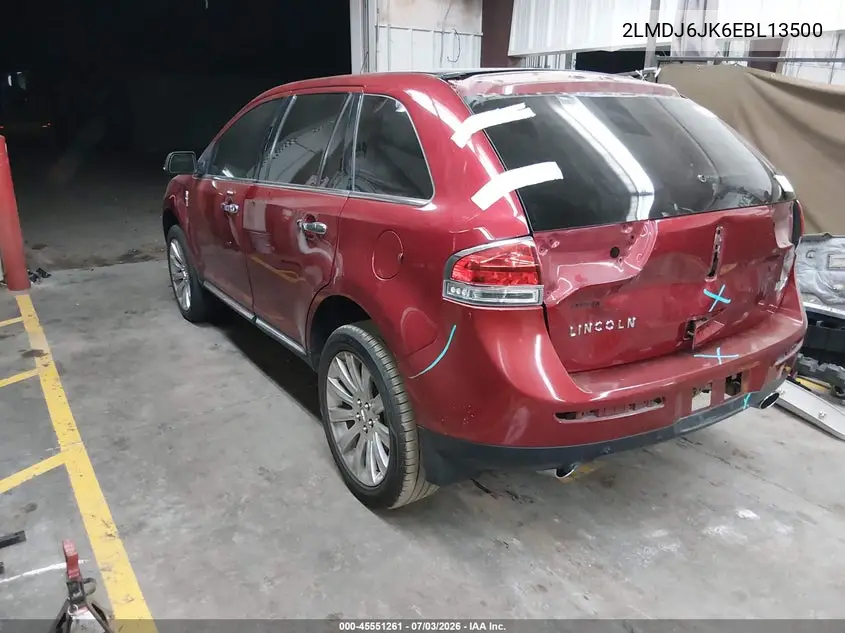 2014 Lincoln Mkx VIN: 2LMDJ6JK6EBL13500 Lot: 45551261
