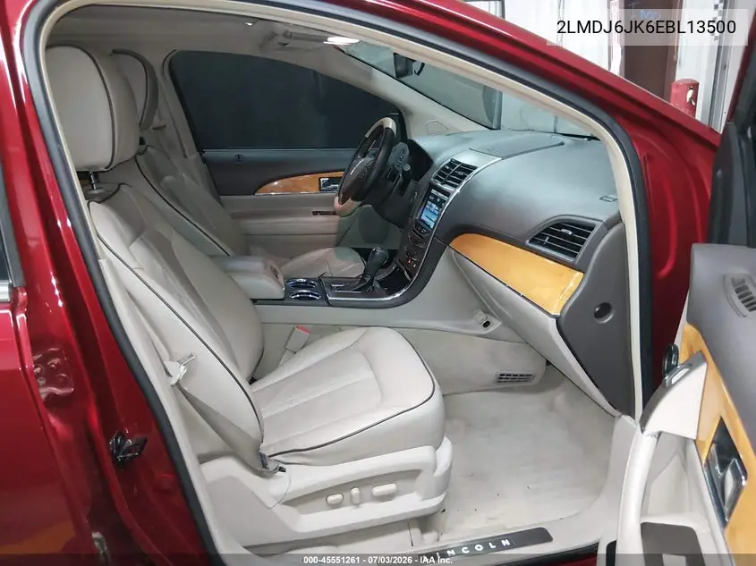 2014 Lincoln Mkx VIN: 2LMDJ6JK6EBL13500 Lot: 45551261