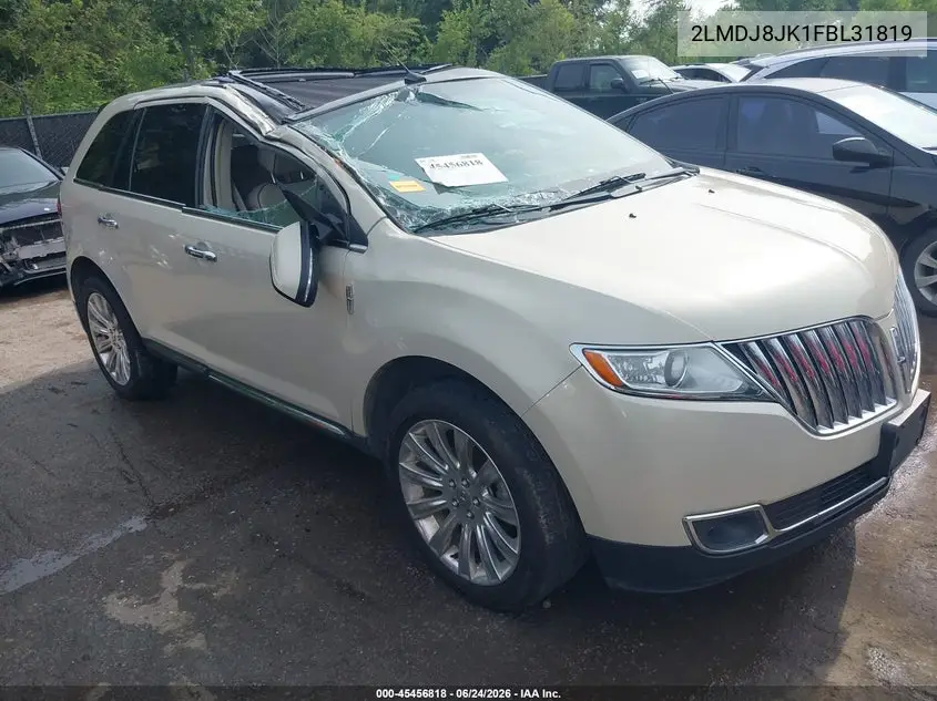 2015 Lincoln Mkx VIN: 2LMDJ8JK1FBL31819 Lot: 45456818