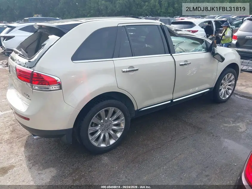 2015 Lincoln Mkx VIN: 2LMDJ8JK1FBL31819 Lot: 45456818