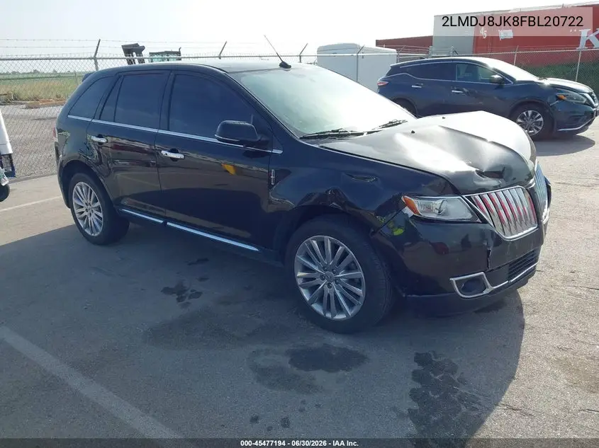 2015 Lincoln Mkx VIN: 2LMDJ8JK8FBL20722 Lot: 45477194