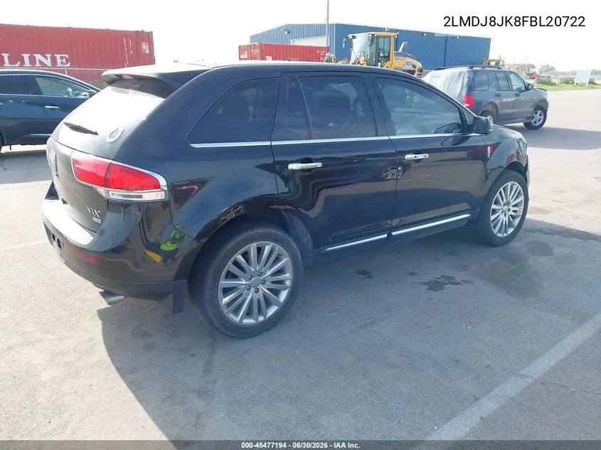 2015 Lincoln Mkx VIN: 2LMDJ8JK8FBL20722 Lot: 45477194