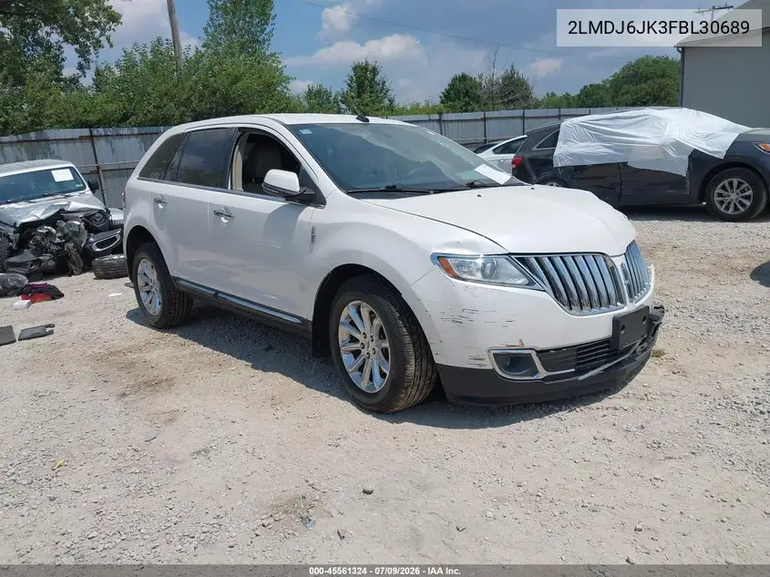 2015 Lincoln Mkx VIN: 2LMDJ6JK3FBL30689 Lot: 45561324