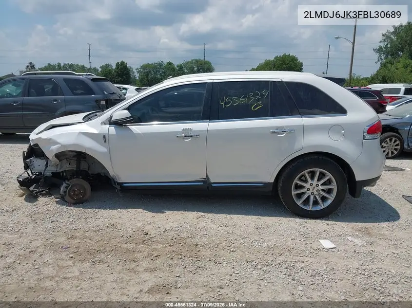 2015 Lincoln Mkx VIN: 2LMDJ6JK3FBL30689 Lot: 45561324