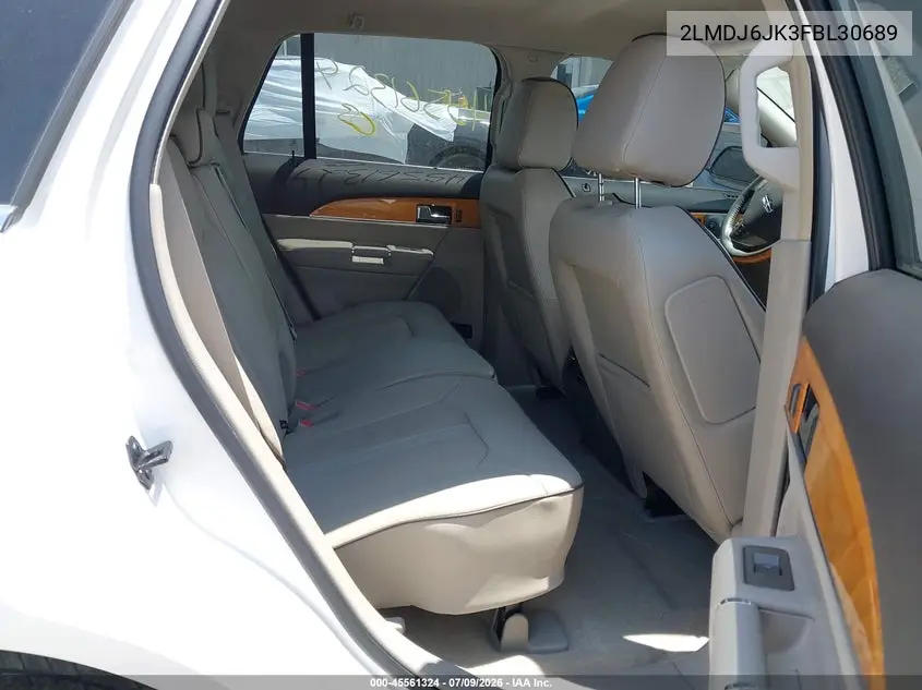 2015 Lincoln Mkx VIN: 2LMDJ6JK3FBL30689 Lot: 45561324