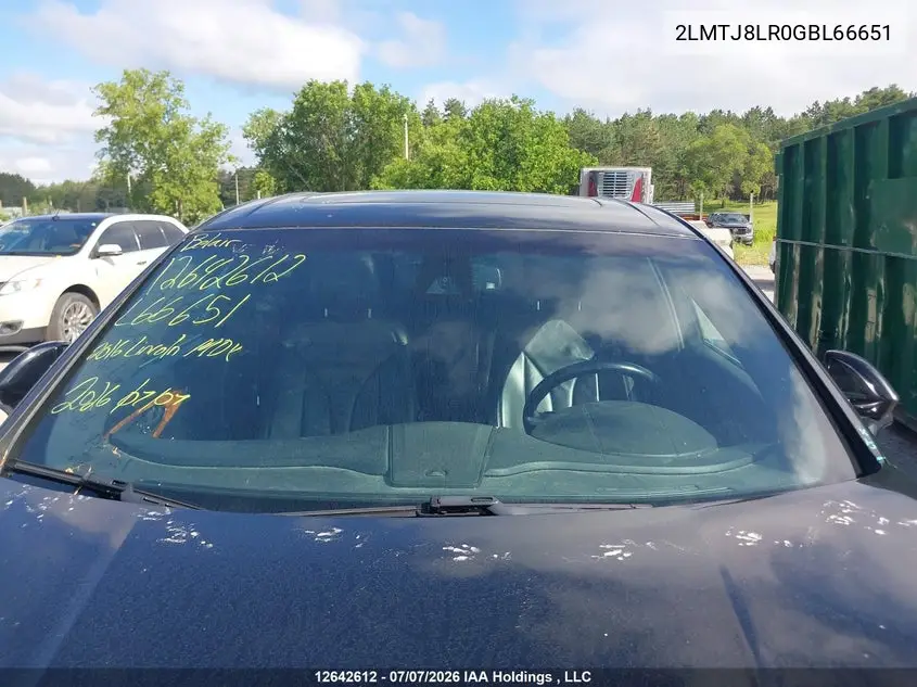 2016 Lincoln Mkx VIN: 2LMTJ8LR0GBL66651 Lot: 12642612