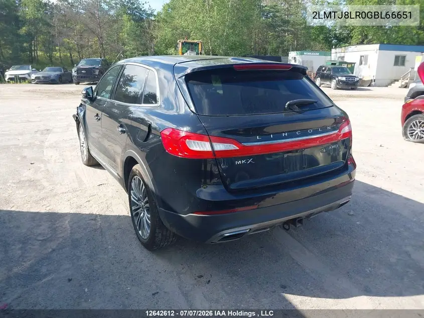 2016 Lincoln Mkx VIN: 2LMTJ8LR0GBL66651 Lot: 12642612