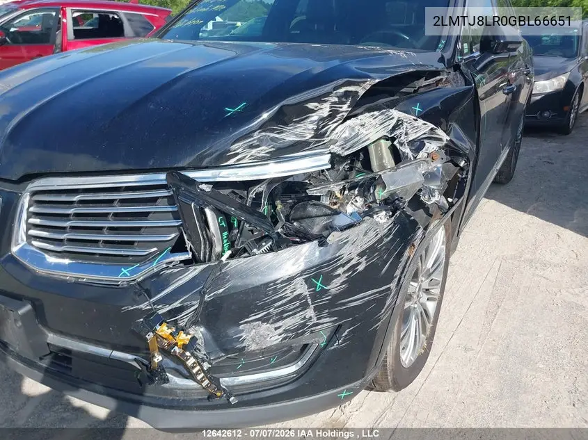 2016 Lincoln Mkx VIN: 2LMTJ8LR0GBL66651 Lot: 12642612