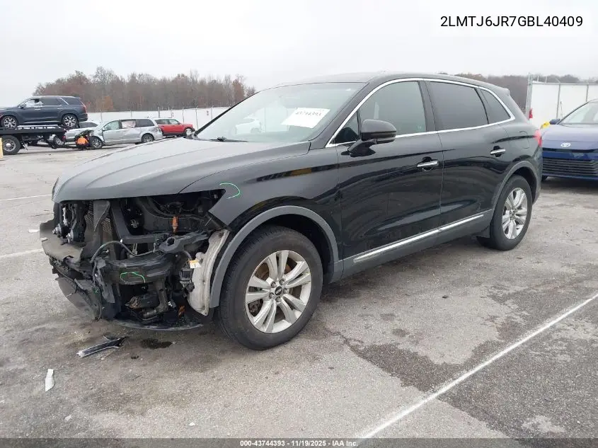 2LMTJ6JR7GBL40409 2016 Lincoln Mkx Premiere