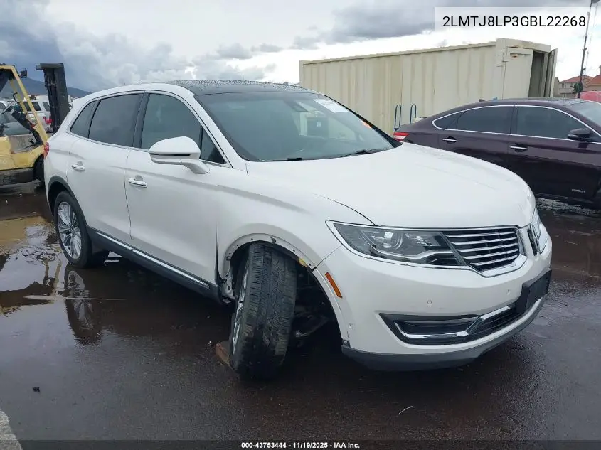 2LMTJ8LP3GBL22268 2016 Lincoln Mkx Reserve