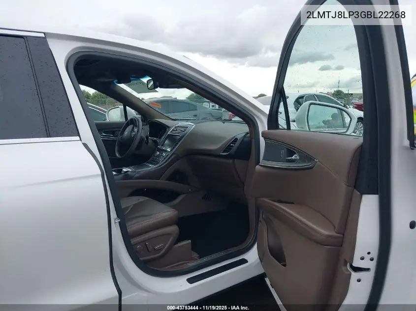 2LMTJ8LP3GBL22268 2016 Lincoln Mkx Reserve