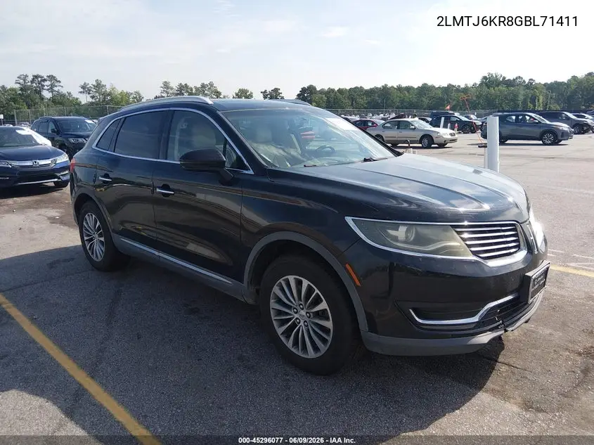 2016 Lincoln Mkx Select VIN: 2LMTJ6KR8GBL71411 Lot: 45296077