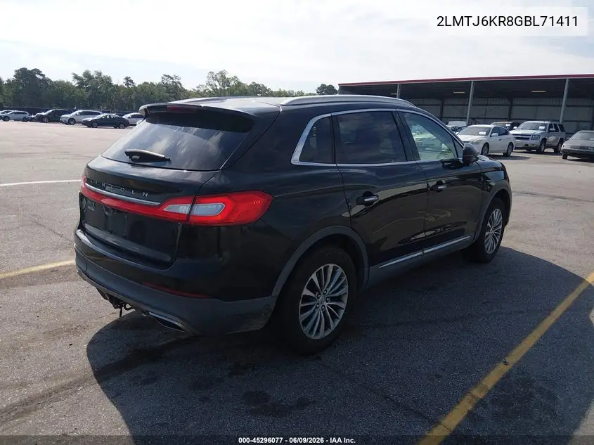 2016 Lincoln Mkx Select VIN: 2LMTJ6KR8GBL71411 Lot: 45296077