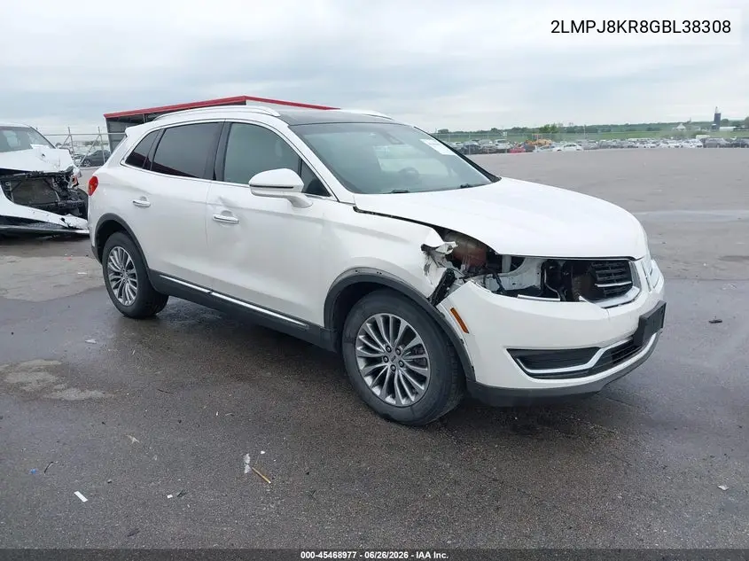 2016 Lincoln Mkx Select VIN: 2LMPJ8KR8GBL38308 Lot: 45468977
