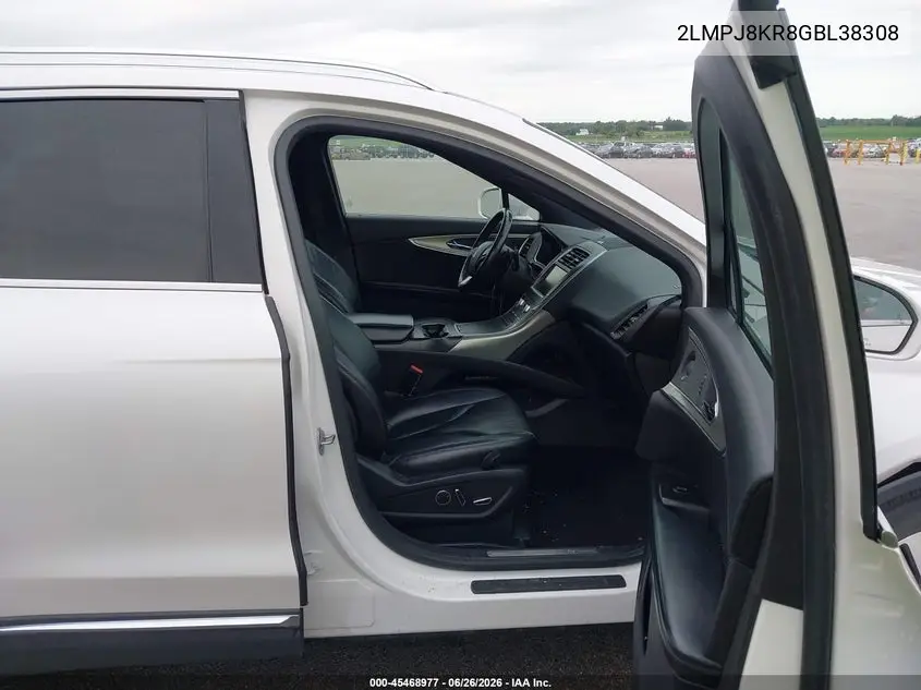 2016 Lincoln Mkx Select VIN: 2LMPJ8KR8GBL38308 Lot: 45468977