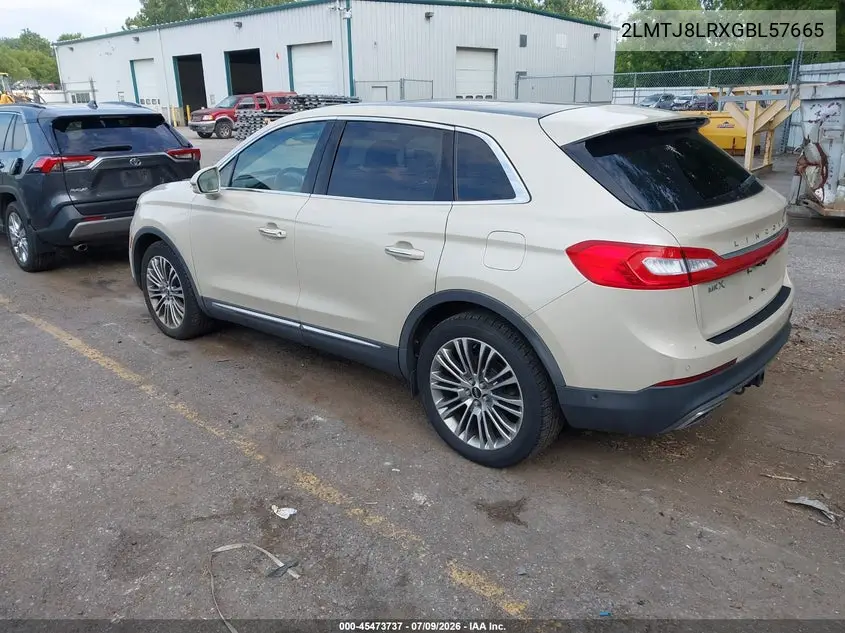 2016 Lincoln Mkx Reserve VIN: 2LMTJ8LRXGBL57665 Lot: 45473737