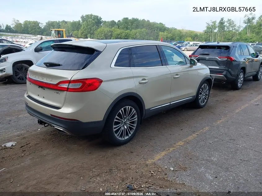 2016 Lincoln Mkx Reserve VIN: 2LMTJ8LRXGBL57665 Lot: 45473737