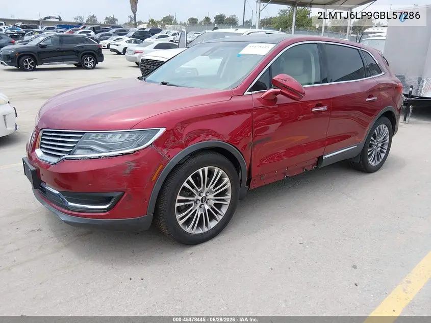 2016 Lincoln Mkx Reserve VIN: 2LMTJ6LP9GBL57286 Lot: 45478445