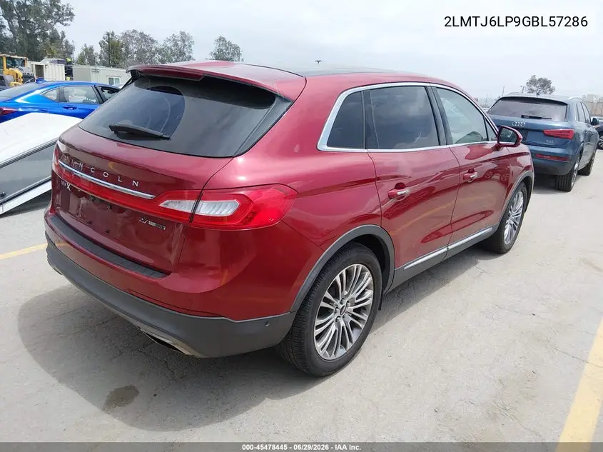 2016 Lincoln Mkx Reserve VIN: 2LMTJ6LP9GBL57286 Lot: 45478445