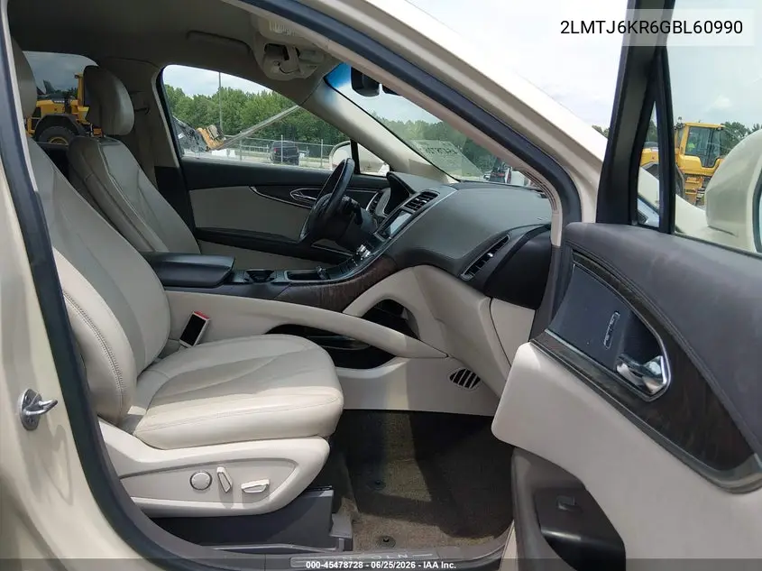 2016 Lincoln Mkx Select VIN: 2LMTJ6KR6GBL60990 Lot: 45478728