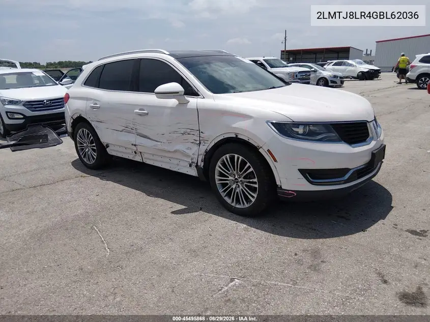 2016 Lincoln Mkx Reserve VIN: 2LMTJ8LR4GBL62036 Lot: 45495868