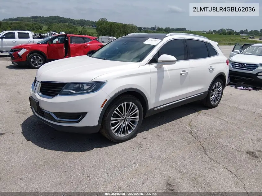 2016 Lincoln Mkx Reserve VIN: 2LMTJ8LR4GBL62036 Lot: 45495868