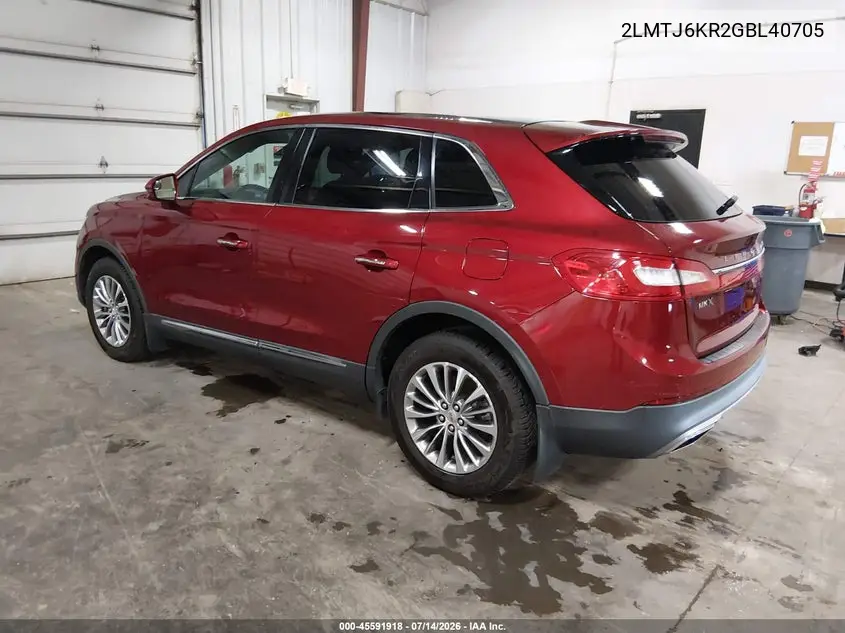 2016 Lincoln Mkx Select VIN: 2LMTJ6KR2GBL40705 Lot: 45591918