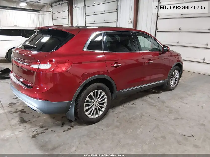 2016 Lincoln Mkx Select VIN: 2LMTJ6KR2GBL40705 Lot: 45591918