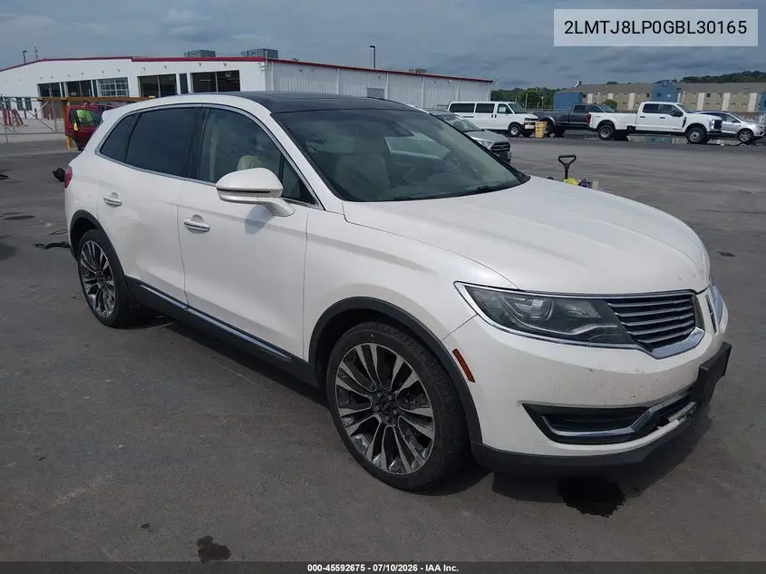2016 Lincoln Mkx Reserve VIN: 2LMTJ8LP0GBL30165 Lot: 45592675