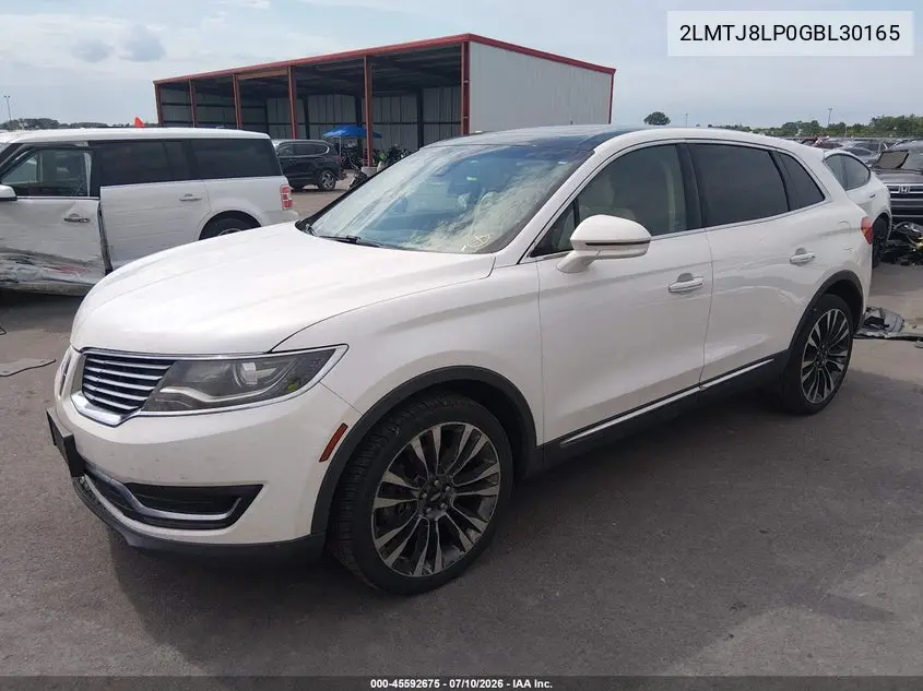 2016 Lincoln Mkx Reserve VIN: 2LMTJ8LP0GBL30165 Lot: 45592675
