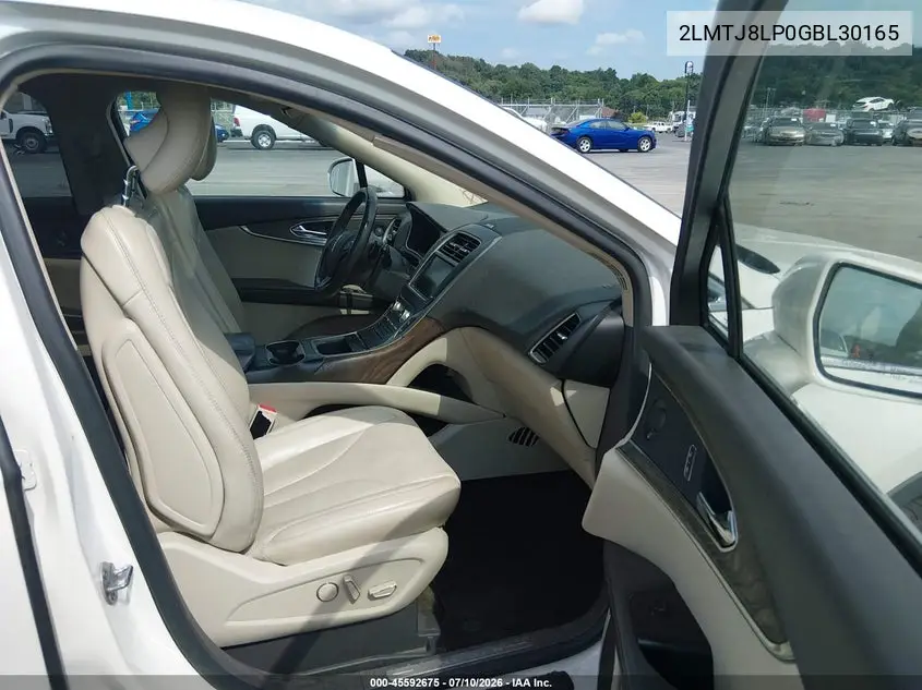 2016 Lincoln Mkx Reserve VIN: 2LMTJ8LP0GBL30165 Lot: 45592675