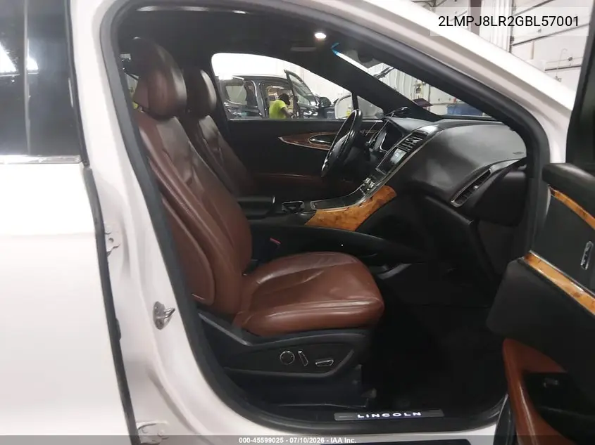 2016 Lincoln Mkx Reserve VIN: 2LMPJ8LR2GBL57001 Lot: 45599025