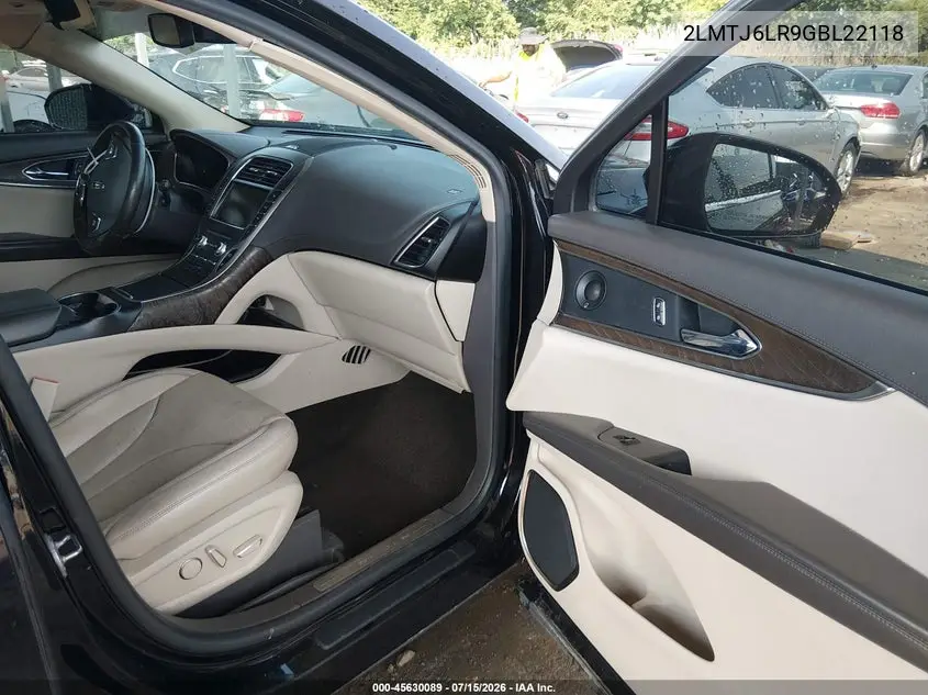 2016 Lincoln Mkx Reserve VIN: 2LMTJ6LR9GBL22118 Lot: 45630089