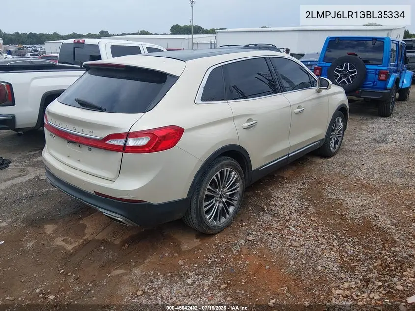 2016 Lincoln Mkx Reserve VIN: 2LMPJ6LR1GBL35334 Lot: 45642402