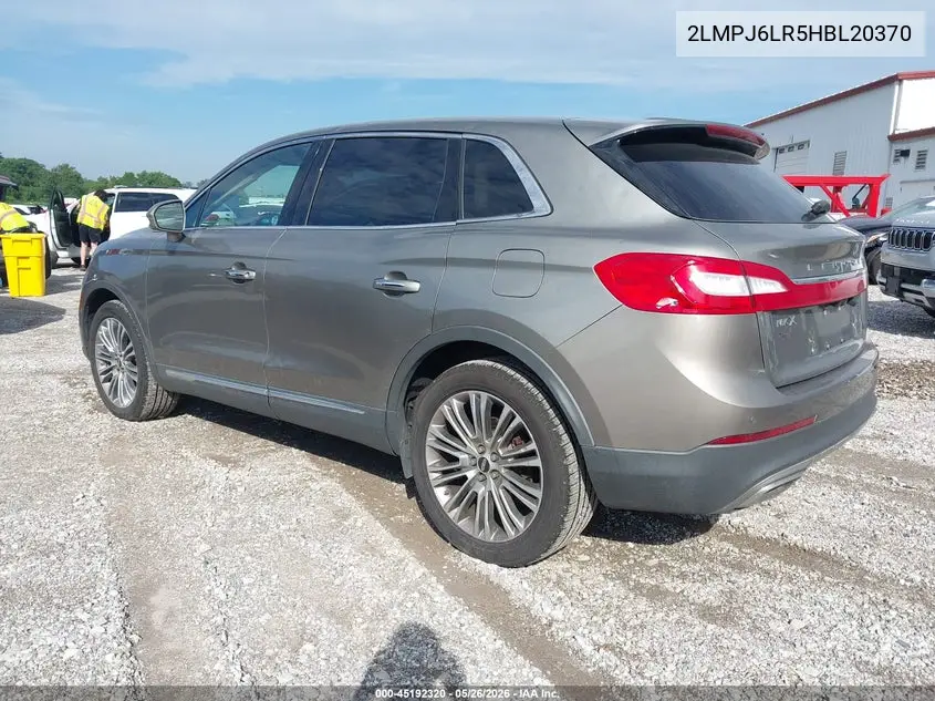 2017 Lincoln Mkx Reserve VIN: 2LMPJ6LR5HBL20370 Lot: 45192320