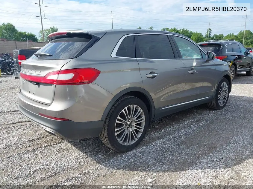 2017 Lincoln Mkx Reserve VIN: 2LMPJ6LR5HBL20370 Lot: 45192320