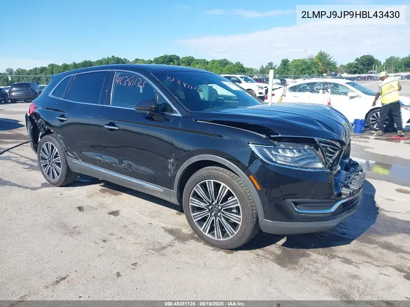 2017 Lincoln Mkx Black Label VIN: 2LMPJ9JP9HBL43430 Lot: 45381135