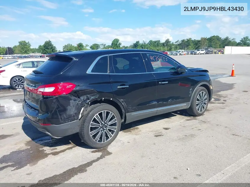 2017 Lincoln Mkx Black Label VIN: 2LMPJ9JP9HBL43430 Lot: 45381135