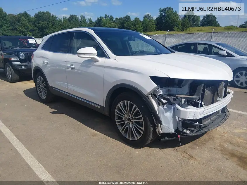 2017 Lincoln Mkx Reserve VIN: 2LMPJ6LR2HBL40673 Lot: 45491753