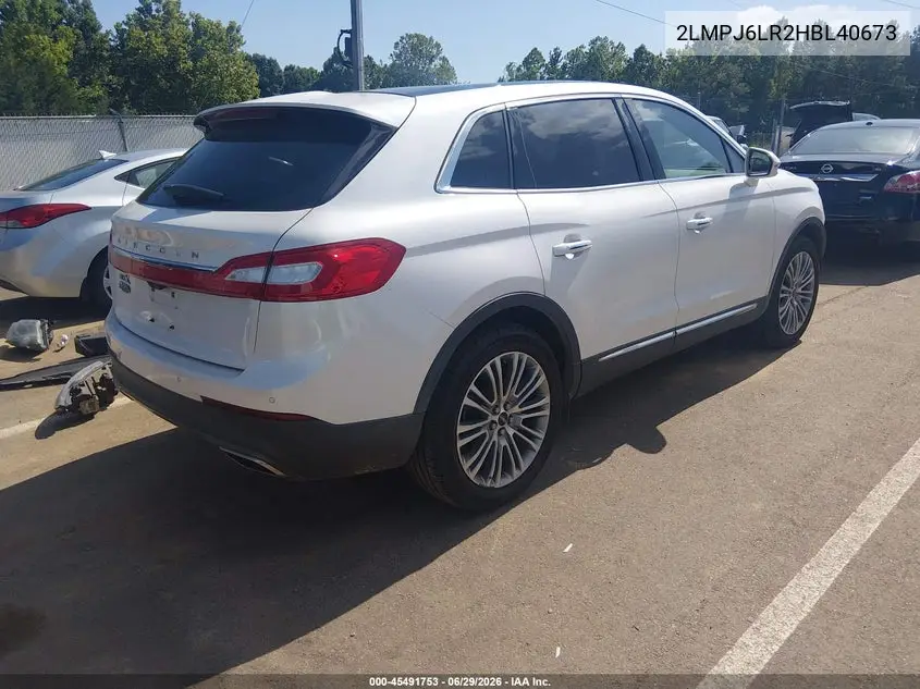 2017 Lincoln Mkx Reserve VIN: 2LMPJ6LR2HBL40673 Lot: 45491753