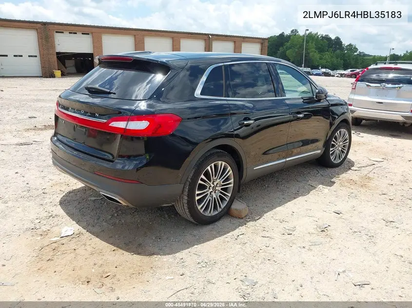 2017 Lincoln Mkx Reserve VIN: 2LMPJ6LR4HBL35183 Lot: 45491870