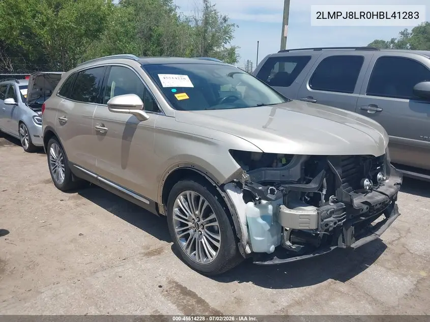 2017 Lincoln Mkx Reserve VIN: 2LMPJ8LR0HBL41283 Lot: 45514228